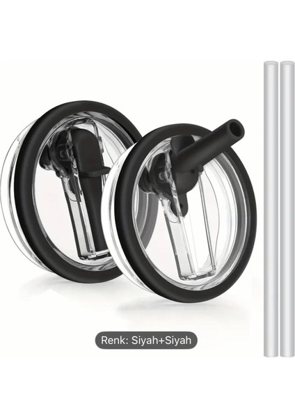 Quencher ile Uyumlu 1.18 Litre Pipetli Dökülmez Sızdırmaz Plastik Kapağı Siyah 1 Adet