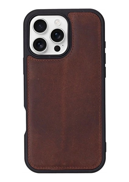 Apple iPhone 16 Pro Uyumlu, Hakiki Deri, El Yapımı, Cüzdanlı Kılıf, Antik Kahve modelleri