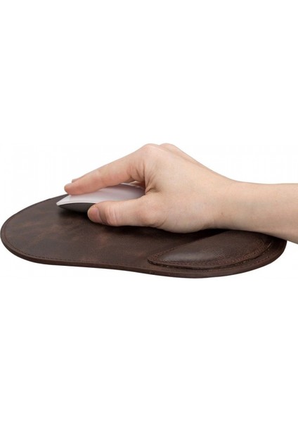 Bileklikli Deri Mouse Pad Antik Koyu Kahve fırsatları