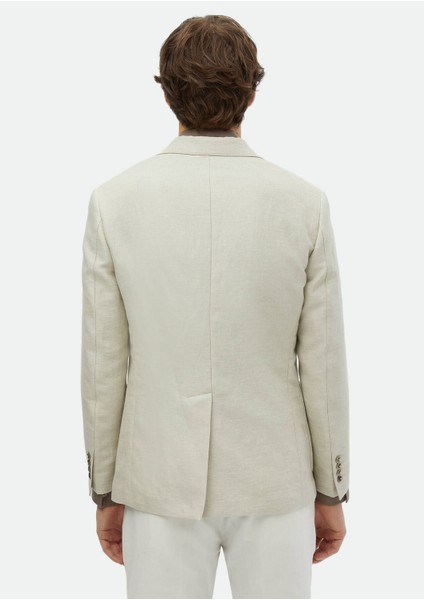 Bej Düz Zeroweight Slim Fit Pamuk Karışımlı Ceket indirimleri