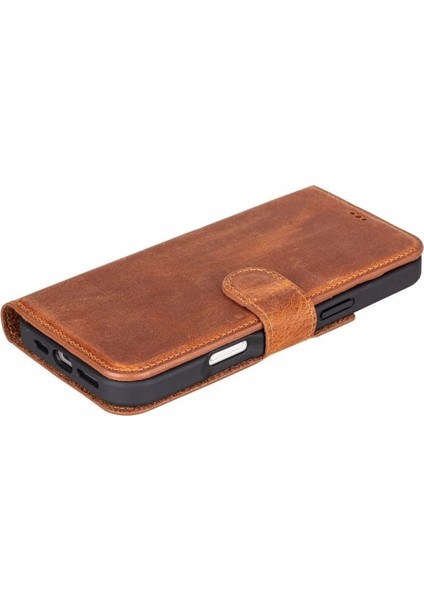 Apple iPhone 16 Pro Max Uyumlu, Hakiki Deri, El Yapımı, Cüzdanlı Kılıf, Karamel fiyatları