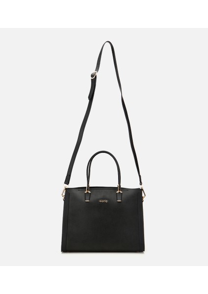03CAH316300A100 KADIN Siyah Fermuarlı Omuz Çantası fiyatları