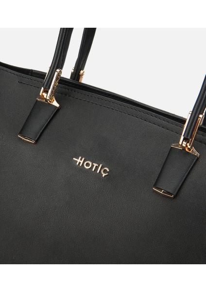 03CAH316300A100 KADIN Siyah Fermuarlı Omuz Çantası