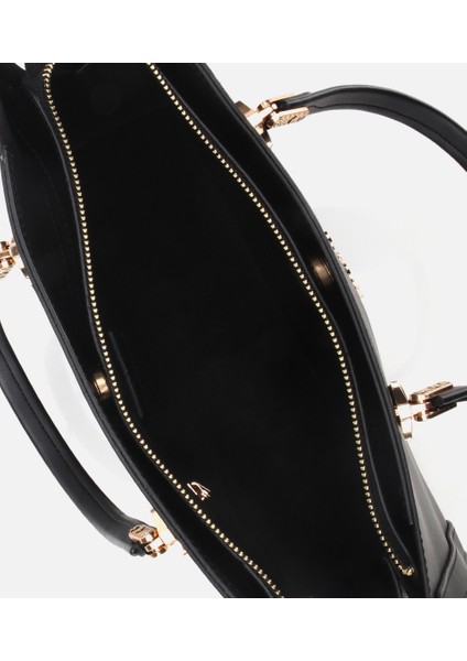 03CAH316300A100 KADIN Siyah Fermuarlı Omuz Çantası