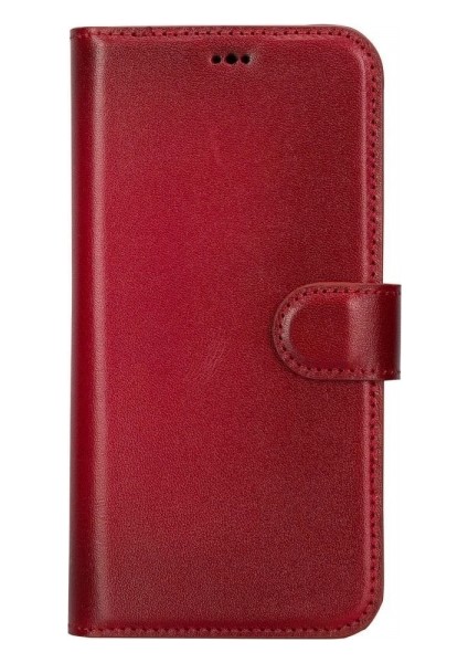 Apple iPhone 15 Plus Uyumlu Deri Cüzdanlı Kılıf Mwwn V4EF Kırmızı fırsatları