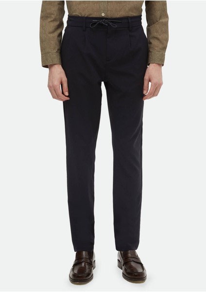 Lacivert Düz Dokuma Jogging Fit Casual Pantolon fiyatları