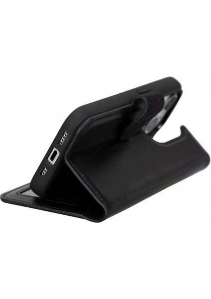 Apple iPhone 15 Pro Uyumlu Deri Cüzdanlı Kılıf Mwwn Rst1 Siyah modelleri