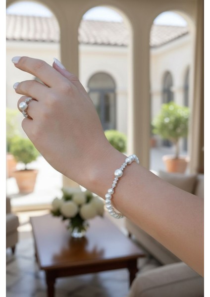 925 Ayar Gümüş Doğal Inci Set modelleri