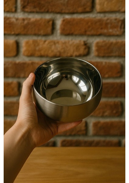 Paslanmaz Çelik Çift Çidarlı Karştırma Kabı 14 cm 1 Adet fiyatları