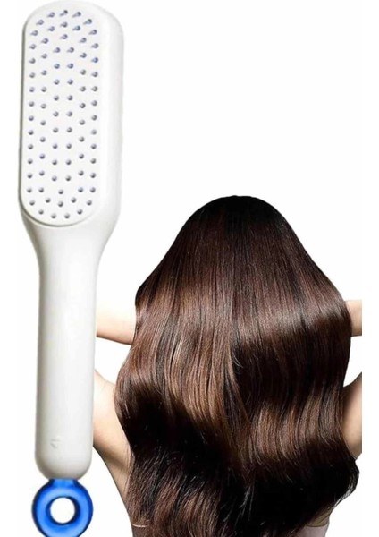 Bfs Kendi Kendini Temizleyen Otomatik Tuşlu Saç Tarağı Dolaşık Açıcı Masaj Fırçası Silikon Fırça modelleri