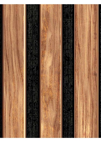 Ahşap Lambri Desenli Isı ve Ses Yalıtımlı Sağlıklı Tekstil Duvar Kağıdı modelleri