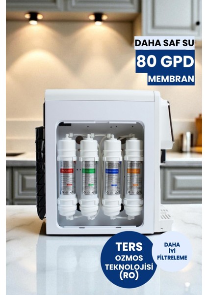 Arıtmalı Tezgah Üstü Su Sebili 80 Gpd Ro - Sıcak, Ilık ve Soğuk-Beyaz(Üreticiden) fırsatları