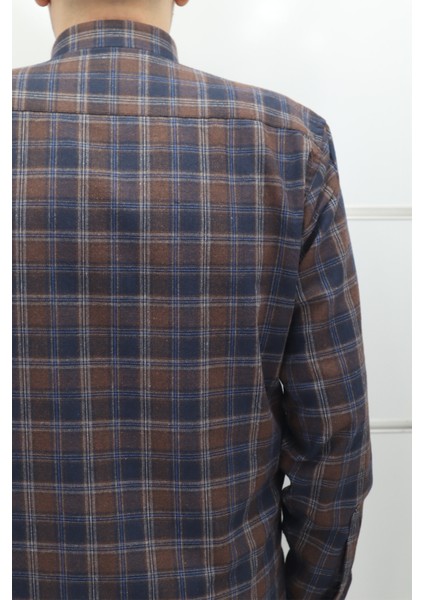 Fistan Store Erkek Ekose Klasik Kesim Rahat Kalıp Tek Cepli Kışlık Kaşmir Gömlek fırsatları