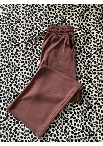 Modal Karışımlı Bol Kesim Pantolon Oversize Kesim Eşofman Altı