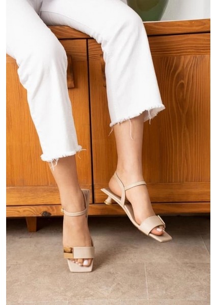 Mtxdpn Zıan Bej Topuklu Ayakkabı (Numara: 36)