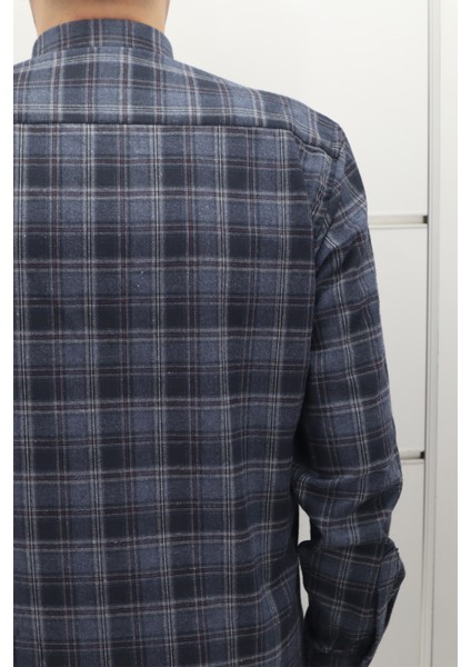 Fistan Store Erkek Ekose Klasik Kesim Rahat Kalıp Tek Cepli Kışlık Kaşmir Gömlek fırsatları