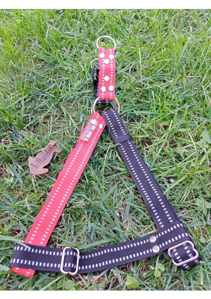Köpek Göğüs Tasması Orta ve Büyük Irk Ayarlamalı Kolon Kordon Pembe ve Siyah fırsatları