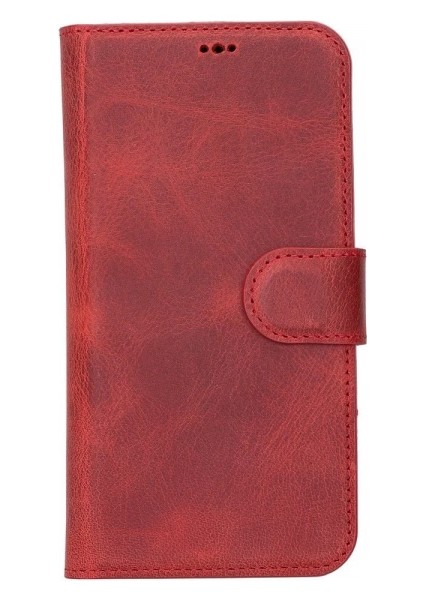 Apple iPhone 13 Pro Uyumlu Deri Cüzdanlı Kılıf Liluri G4 Kırmızı fırsatları