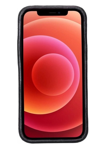 Apple iPhone 12 Mini Uyumlu Deri Arka Kapak Rock Rst1 Siyah fiyatları