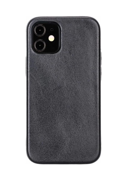 Apple iPhone 12 Mini Uyumlu Deri Arka Kapak Rock Rst1 Siyah indirimleri
