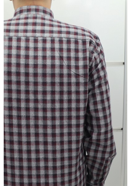 Fistan Store Erkek Ekose Klasik Kesim Rahat Kalıp Tek Cepli Kışlık Kaşmir Gömlek fırsatları