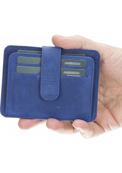 Çok Bölmeli Slim Deri Kartlık BLW019 G21 Saks Mavi indirimleri