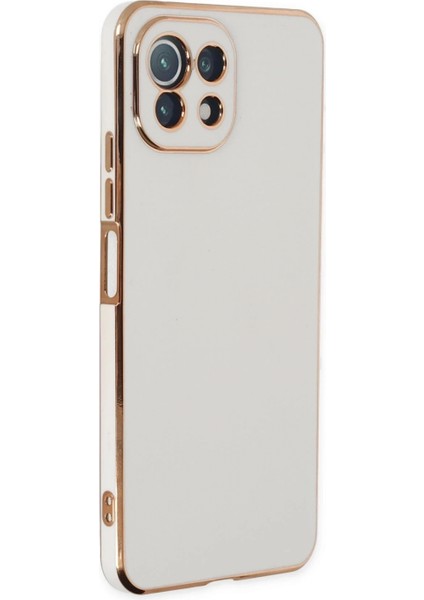 Xiaomi Mi 11 Lite Kılıf Volet Silikon - Beyaz (K95)