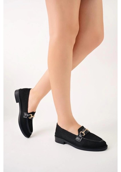 Mtxdpn KB-021 Kuback Siyah Triko Siyah Taban G Toka Günlük Kadın Ayakkabı Kömür (Numara: 40) fiyatları