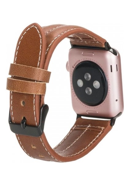 Apple Watch Uyumlu Deri Kordon 42-44-45MM Nm3-As2 Taba fiyatları