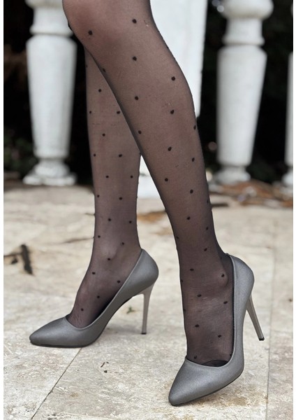 Mtxdpn Hillar Platin Saten Stiletto Ayakkabı (numara: 40)