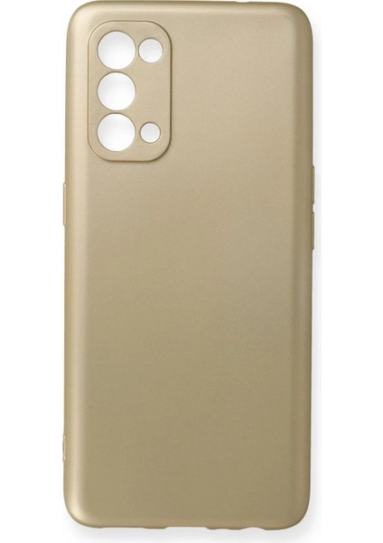 Oppo Reno 5 Kılıf First Silikon - Gold (K95)