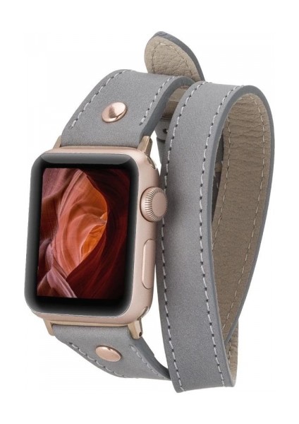 Apple Watch Uyumlu Deri Kordon 42-44-45MM Slim Dt Rgrst9