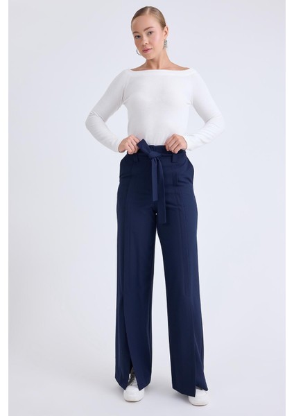 Yüksek Bel Beli Kemerli Pantolon fiyatları