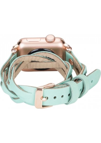 Apple Watch Uyumlu Deri Kordon 38-40-41MM Dt Rt Brn7 modelleri