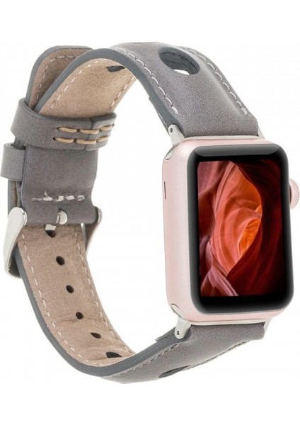 Apple Watch Uyumlu Deri Kordon Çember 42-44-45MM Rst9