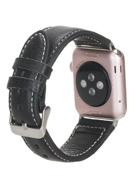 Apple Watch Uyumlu Deri Kordon 42-44-45MM Nm1-As1 Siyah fiyatları