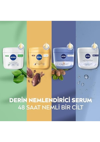 Nıvea Yoğun Nemlendirici El & Vücut Bakım Kremi 400ML, Normal/kuru Ciltler 48 Saat Nemlendirme