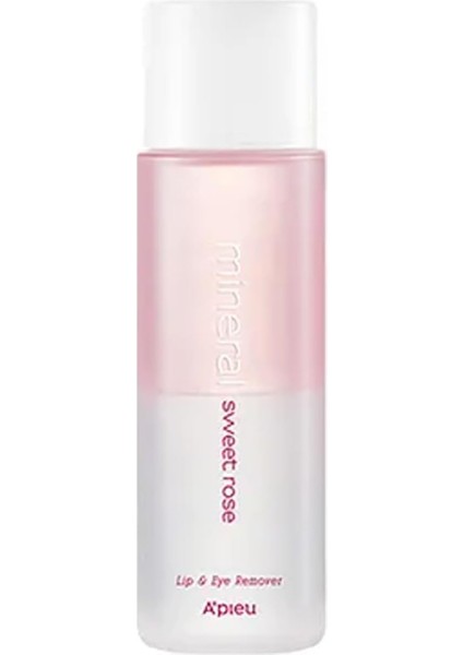 A&apos;pıeu Hassas Ciltler Için Çift Fazlı Göz ve Dudak Makyaj Temizleyici Mineral Lip ve Eye Remover Sweet Rose