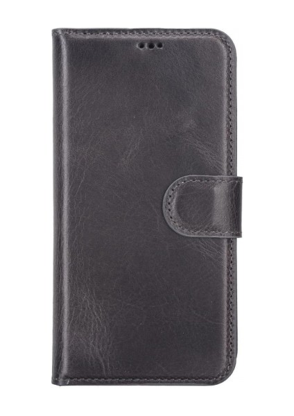 Apple iPhone 12 Pro Uyumlu Deri Cüzdanlı Kılıf VS4EF Gri modelleri