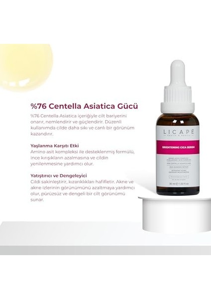 Licape%76 Centella Asiatica Aydınlatıcı Cica Serum 30ML fiyatları