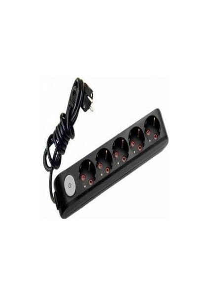 Multi-Let 5 Li Siyah Anahtarlı Çocuk Korumalı Priz 3 mt