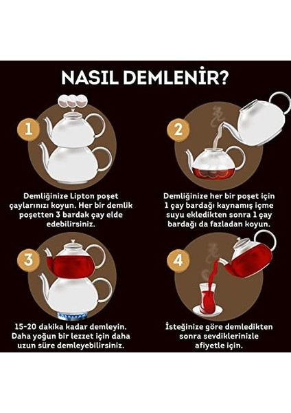 Lipton Earl Grey Demlik Süzen Poşet Bergamot Aramolı Siyah Çay 100&APOS;LÜ Paket modelleri