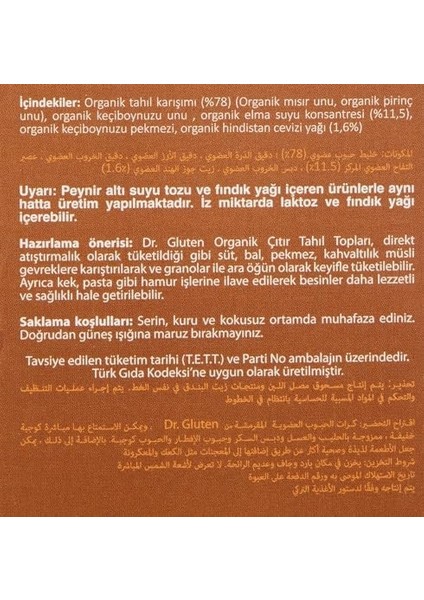 Dr. Gluten Organik Çıtır Tahıl Topları modelleri