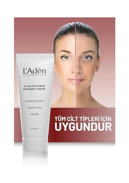 L&apos;adén Cosmetics Cilt Beyazlatıcı Whitening Leke Kremi, 50 ml modelleri