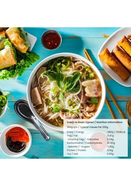 Bamboo Lady Vietnam Pirinç Eriştesi 0.8mm (Vietnamese Rice Noodle 0.8mm) - 400G