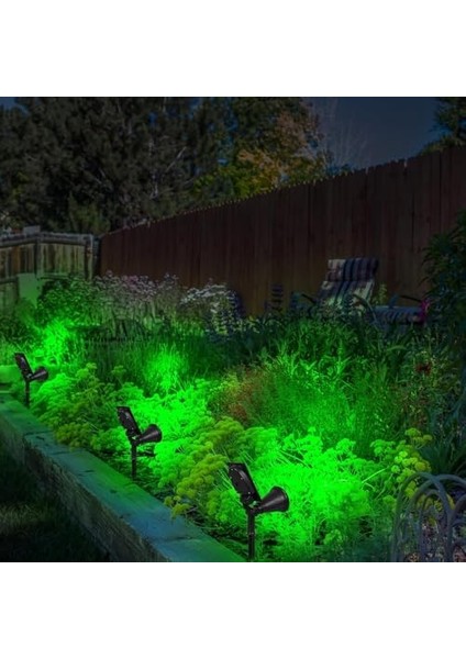 Yeşil 18 LED Spot Güneş Enerjili Bahçe Aydınlatma Lambası, Fotoselli, Spike, 18W Su Geçirmez Dış Mekan Solar Lamba, Ağaç,, Garaj, Havuz, Duvar ve Zemin Montajına Uygundur 42 cm fiyatları