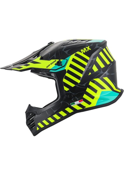 - FS-618 Alert Cross Kask - Mat Siyah Sarı - Xlarge Beden