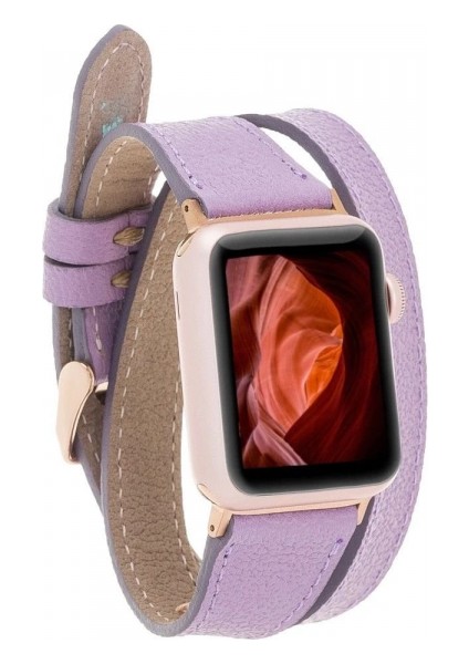 Apple Watch Uyumlu Deri Kordon 42-44-45MM Dt CP22