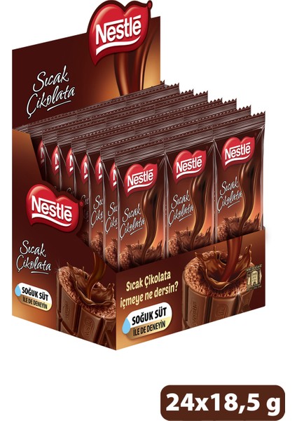 Sıcak Çikolata 24 Adet 18,5 gr Lezzetli ve Yoğun Aroma