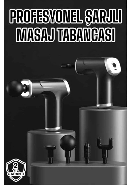 Bfs Masaj Aleti Masaj Tabancası Darbeli Şarjlı Kas ve Vücut Ağrıları Için